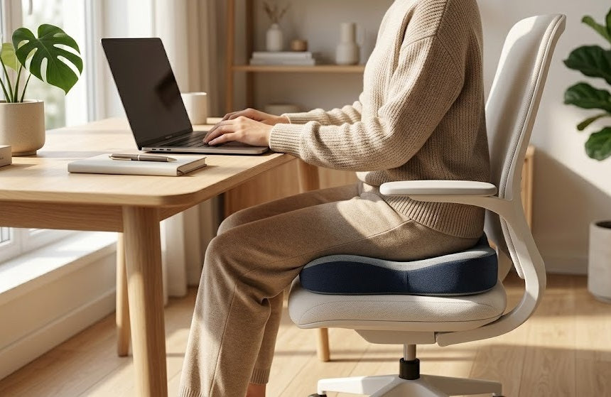 Coussin coccyx ergonomique au bureau